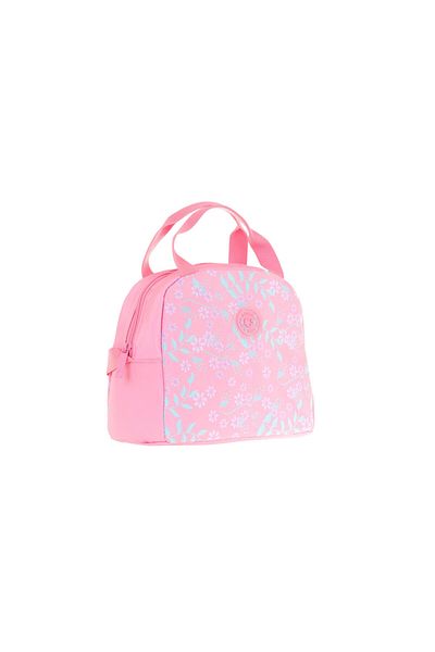 KAUKKO Pink Flower Printed Lunchbox for Girls (Thermal Insulated) (K9069)