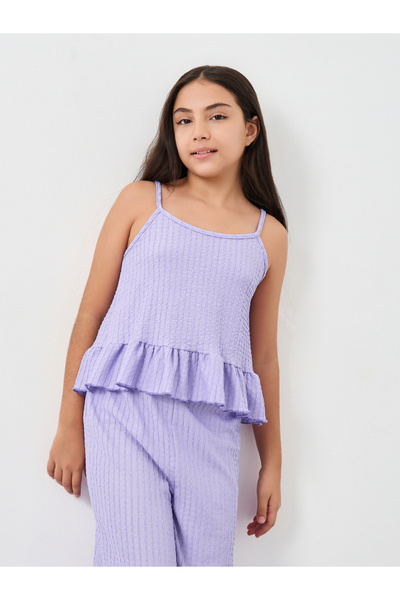 Styli Textured Knit Top and Culottes Set