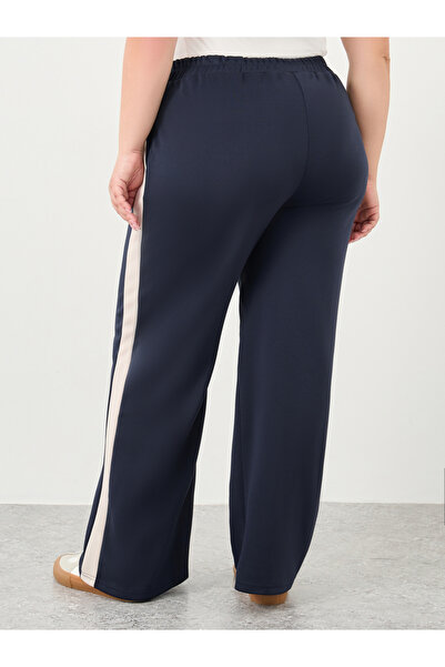 Styli Plus Scuba Joggers with Contrast Side Seam Panel