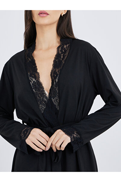 Styli Jersey Lace Edge Robe