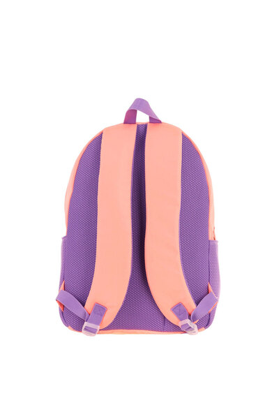 KAUKKO Travel Beş Bölmeli Rozetli Kız Çocuk Okul ve Günlük Sırt Çantası - Somon Mor - K1825