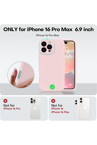 bzstore Case for Apple iPhone 16 Pro Max, Camera Protection, Anti-Scratch, Anti-Slip