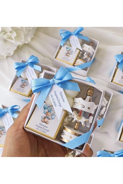 naz mutlu designorganizasyonhediyelikçikolataçiçek 5 Adet, Asetat Kutu İçinde Atlıkarınca, Bubble Mum, Madlen Çikolata Seti