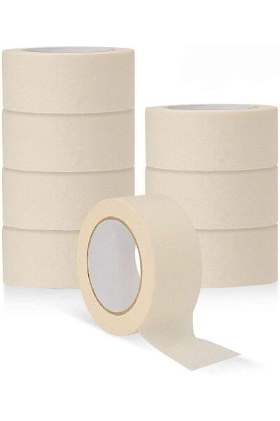 Libra شريط لاصق شديد التحمل (عاجي، 2 بوصة × 20 ياردة) عبوة من 8 قطع