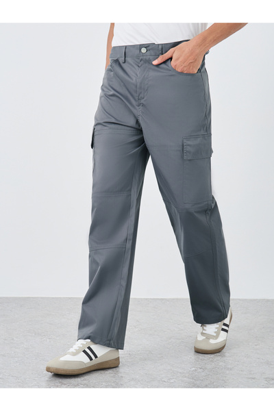 Styli Woven Straight Fit Joggers with Cargo Pocket