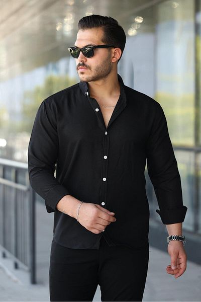 modamtn Men's long sleeve regular sofia linen shirt