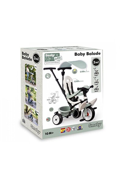 Genel Markalar Konforlu Bebek Bisikleti 7600741405 Baby Balade ItRcycle S Life İtmeli Üç Tekerlekli