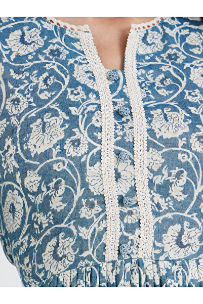 Maxim Creation By Styli All Over Print Fit and Flare Midi Dress