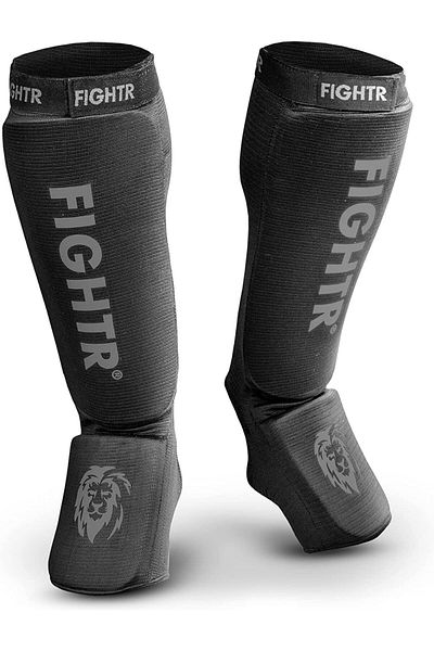 FIGHTR ® Shin Guards - Ideal Fit and Padding | shin Protection for Kicks in Kickboxing, MMA, Muay Th