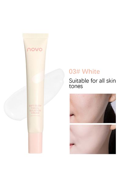 No-vo Color Correcting Facial Serum, Isolation Cream, Invisible Pore Face Makeup Primer for Face 25g