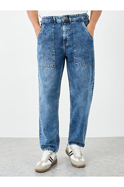 Styli بنطال جينز متوسط الارتفاع مغسول وضيق