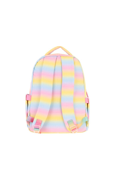 KAUKKO Kids Simli Kalp ve Çiçek Detaylı Kız Çocuk Dört Bölmeli Okul Çantası - L5213