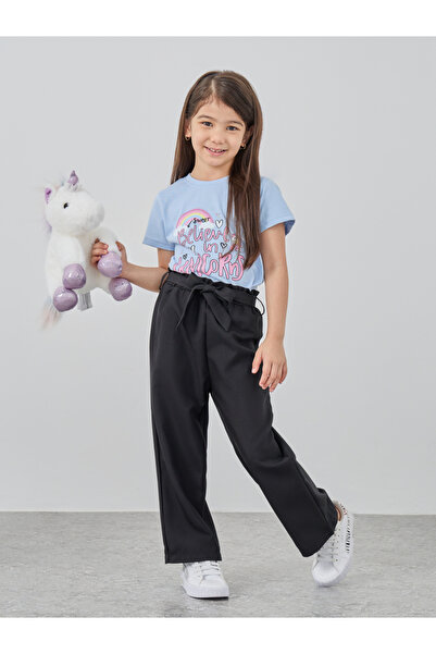 Styli Pack of 2 - Solid Elastic Waist Straight Leg Pants