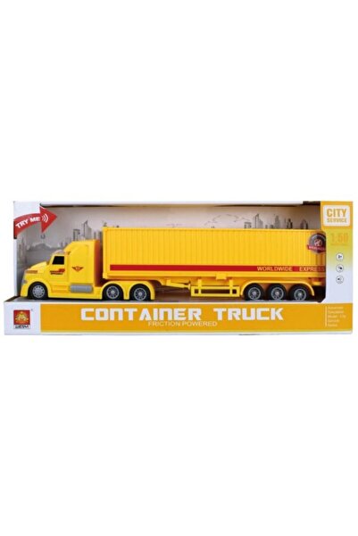 Biddy Pitty Jucărie camion galben, lumini și sunete, scară 1:50