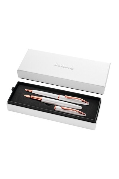 Pelikan Pen & Fountain Pen Set Jazz Noble Elegance K/P36, Gift Box, Color Pearl White, Material Metal