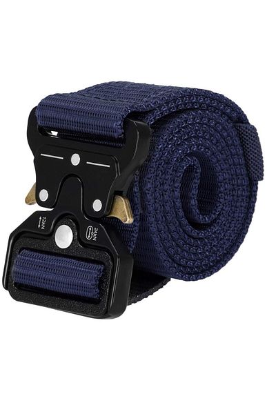 SERSIMO Curea centura Tactical Combat pentru barbati 3.5 x 125 cm, rezistent, albastru inchis