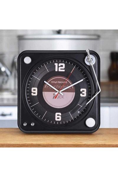 Segnale Gramophone wall clock, analog, numbers and dashes, retro design, 35 cm