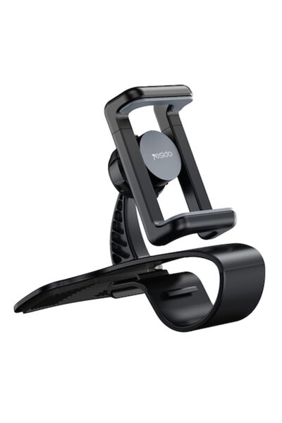 Yesido Suport telefon auto, montare pe bord, prindere cu clip, rotație 360°, ...
