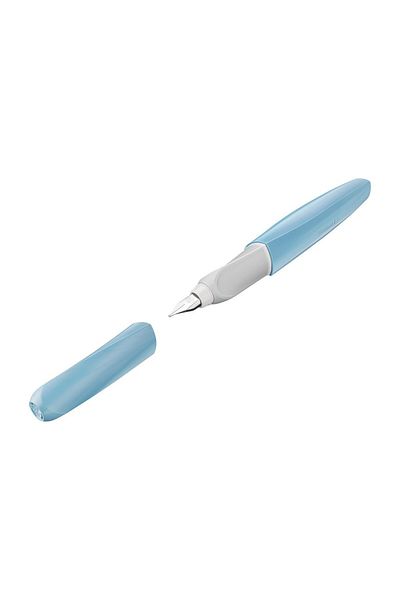 Pelikan Stilou cu peniță tip răsucire, material reciclat, albastru deschis, peniță M, cutie cadou, culoare albastru, material plastic
