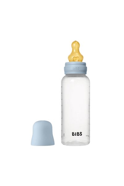 Bibs - Set complet de biberoane anticolici PP fără BPA, 270 ml, Latex, Albastru Baby