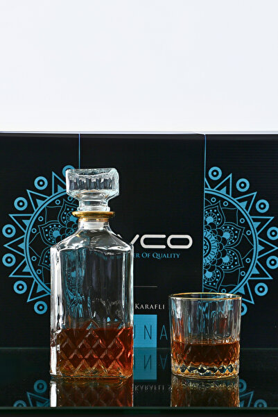 EVCO Luna Real Gilded 7 Piece Special Boxed Water Soft Drink Whiskey Set