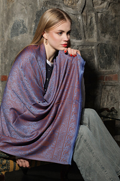 sopinksovamp شال جاكار حريري من اللوز الفاخر