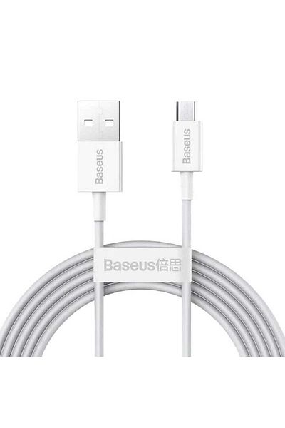 Baseus USB to Type-C 65W Data Cable, 2m - Superior Series (CAYS001002) - White