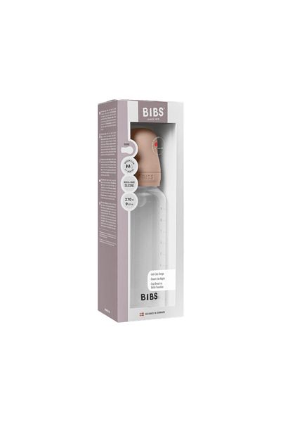 Bibs - Set complet de biberoane anticolici PP fără BPA, 270 ml, silicon, culoare Blush