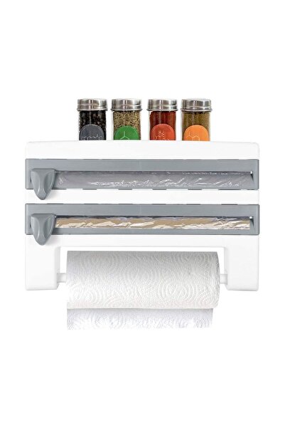 ElastiX Organizator de bucătărie pentru folie alimentară, role de hârtie și c...