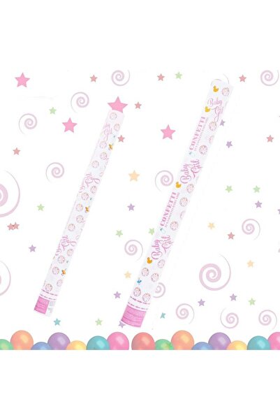 idei Confetti pentru dezvăluirea sexului, fetiță, tun 60 cm, roz