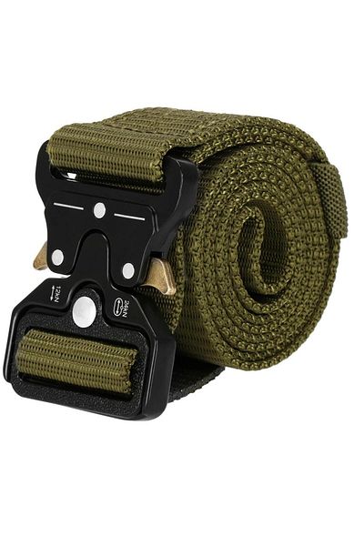 SERSIMO Tactical Combat belt strap for men 3.5 x 125 cm, durable, green