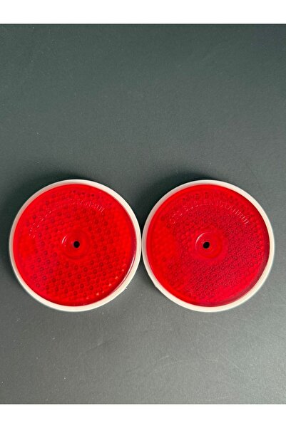 OTO SÜSLEN İSTANBUL Kedi Gözü Reflektör Yuvarlak Çift Kırmızı