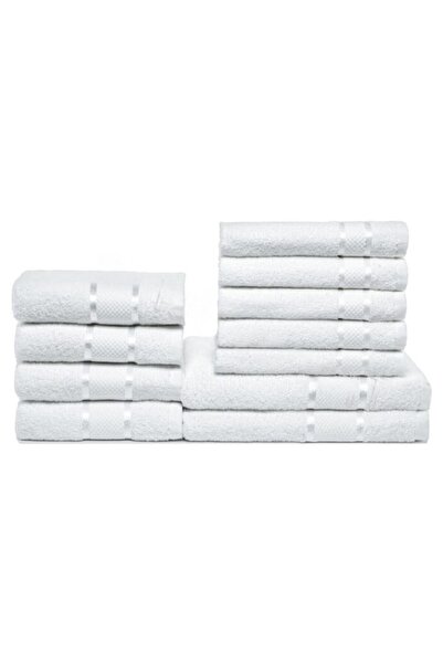 OEM Set 11 prosoape de baie, Bumbac, 400g/m², 30x50cm/50x90cm/70x135cm, Alb