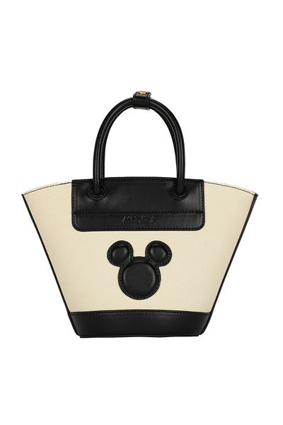 Disney Mickey Mouse Shoulder bag Material:PU+Canvas Beige Color