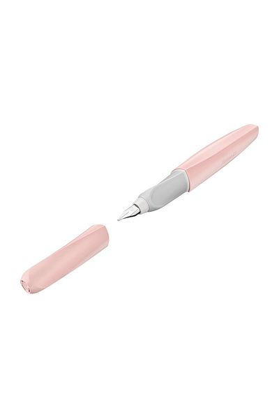 Pelikan Stilou cu peniță tip răsucire, material reciclat, roz deschis, peniță M, cutie cadou, culoare roz, material plastic