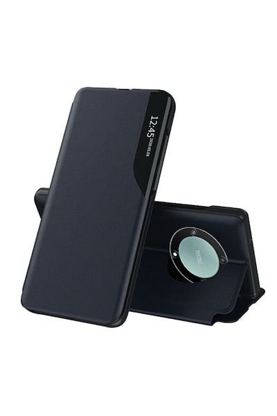 Dali Protective Flip Cover Case Compatible with Honor Magic5 Lite, eFold, Leather, Blue