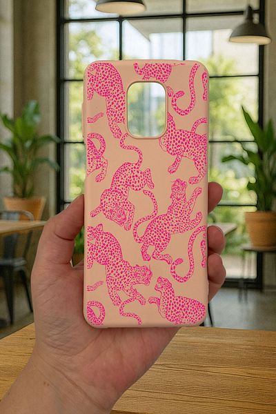 Vip Case حافظة Redmi Note 9 Pro/9S متوافقة مع نمط الفهد الوردي من السيليكون الممتص للصدمات حافظة مطاطية كلاسيكية محمية 277