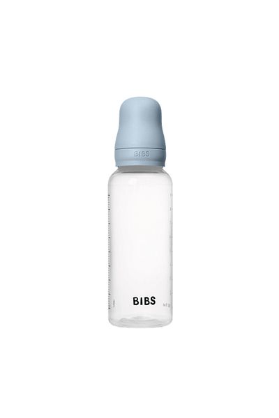 Bibs - Set complet de biberoane anticolici PP fără BPA, 270 ml, silicon, albastru deschis