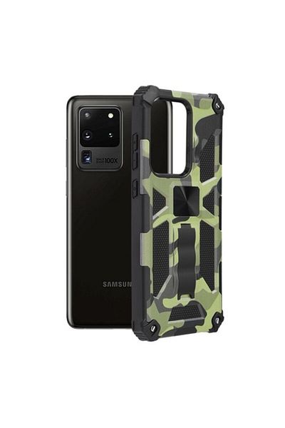Dali Protective Case Compatible with Samsung Galaxy S20 Ultra 4G/5G, Blazor Series, with Stand, TPU, Camo