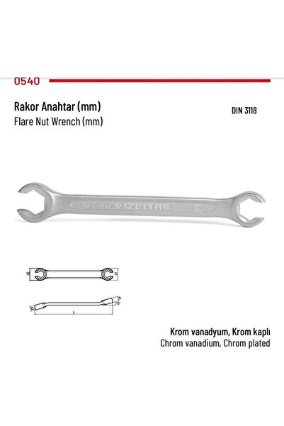 İzeltaş مفتاح ريكورد (مم) 11*13