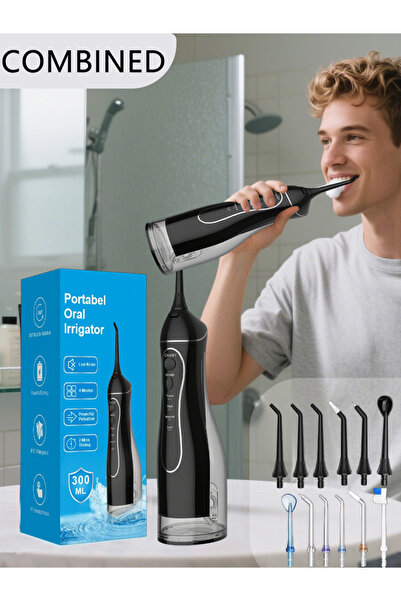 Youtrico جهاز تنظيف الأسنان بالماء H2ofloss + ملحقات (قطعتان)