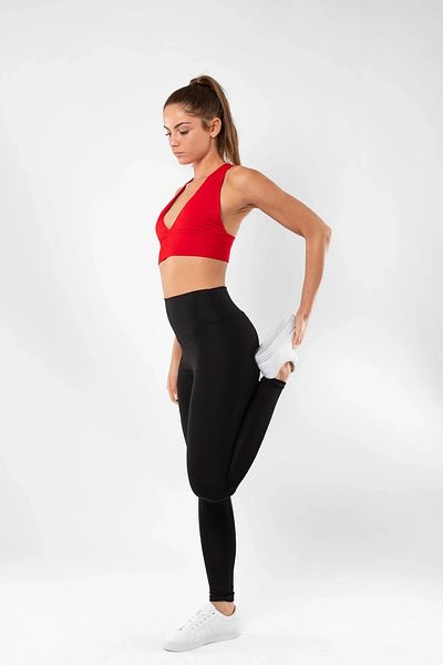 Bak Moda Leggings Yüksel Talie Negru Bej