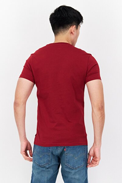 Levi's Men Crew Neck Short Sleeves Brand Logo T-Shirt, Red