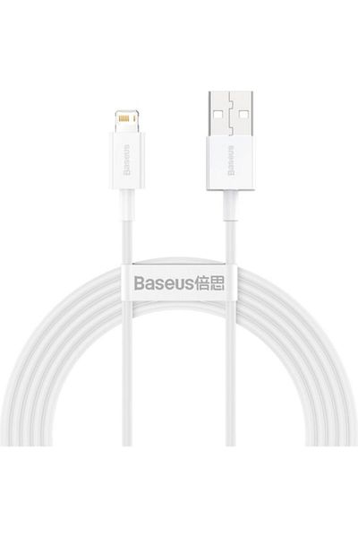 Baseus Cablu de încărcare și date USB la Lightning, Superior, 2m, 2.4A, CALYS-C02, Alb