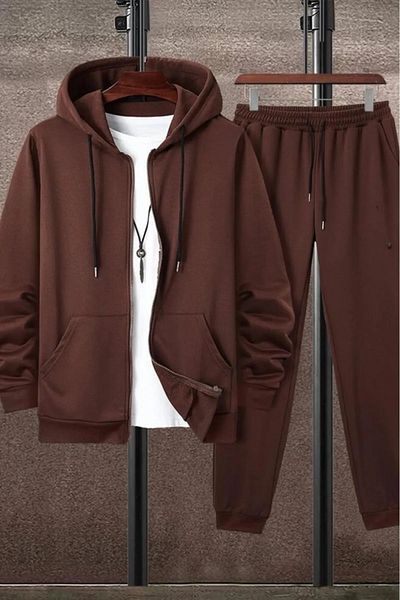 DAXİS Sportwear Company Σετ 3 αθλητικές φόρμες με φερμουάρ & λευκό μπλουζάκι