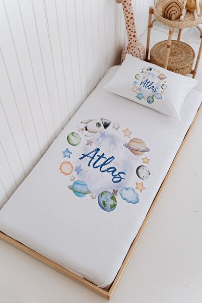 Lilabio İsme Özel %100 Pamuk Bebek Ve Çocuk Tek Kişilik 165 X 225 Cm Pike Tak...