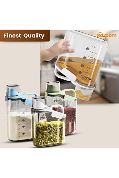 Generic 3PC Cereal Container Set | Airtight Storage | BPA-Free | With Handle & Measuring Cup | 3 Sizes