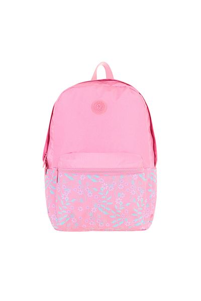 KAUKKO Rucsac moale cu flori Roz Flowers K1794