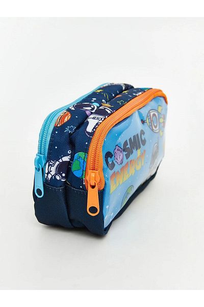 LC Waikiki LCW ACCESSORIES Trusa pentru creion pentru băiat cu imprimare spațială (W5)