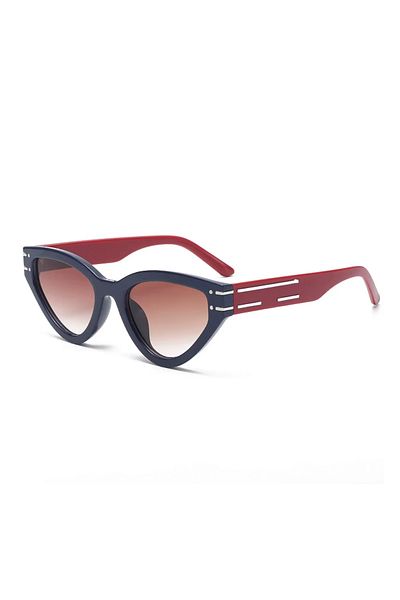 Toz Vintage Zorevi Claret Red Handle Navy Blue Frame Vintage & Retro Sunglasses